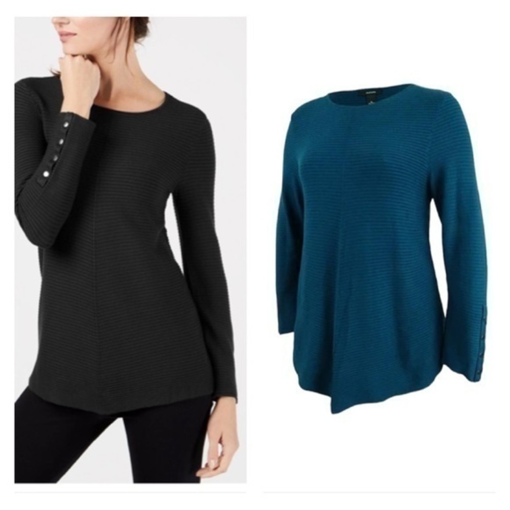 Alfani green ribbed lightweight sweater
